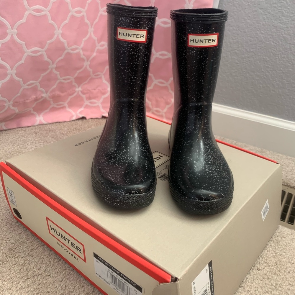 Hunter First Classic Starcloud Glitter Rain Boot